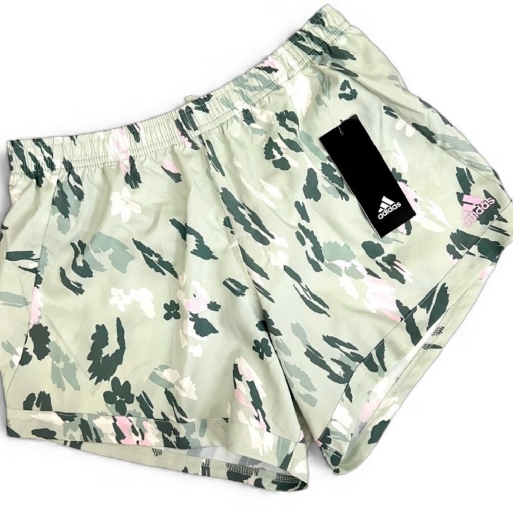 ADIDAS Classic Athletic Shorts Sports Running Activewear Greens Pink Girls XL 16